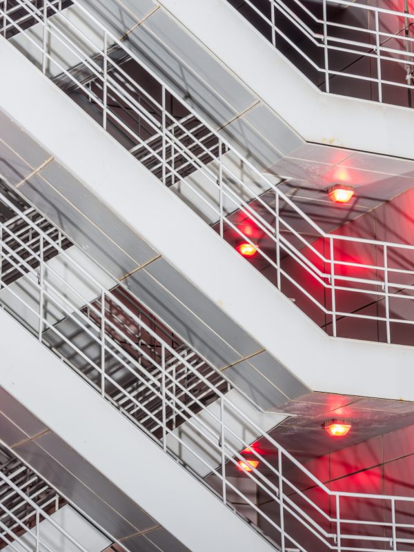 Side View Of Stairs With Handrails in city of China.